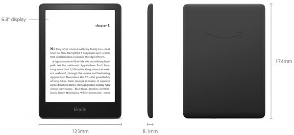 eBookReader Paperwhite 5 2021 ebogslæser specifikationer